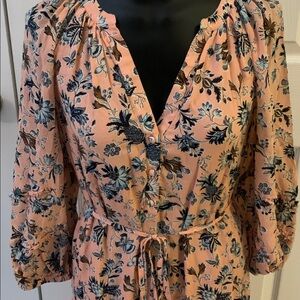 Vineyard Vines Pink Floral Long Sleeve Dress | Size XXSMALL